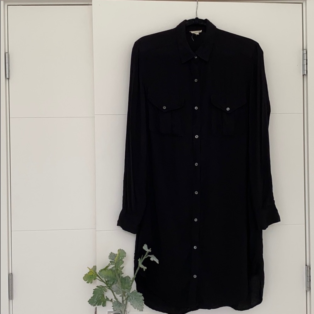 Aritzia Wilfred Free Black Shirt Dress
